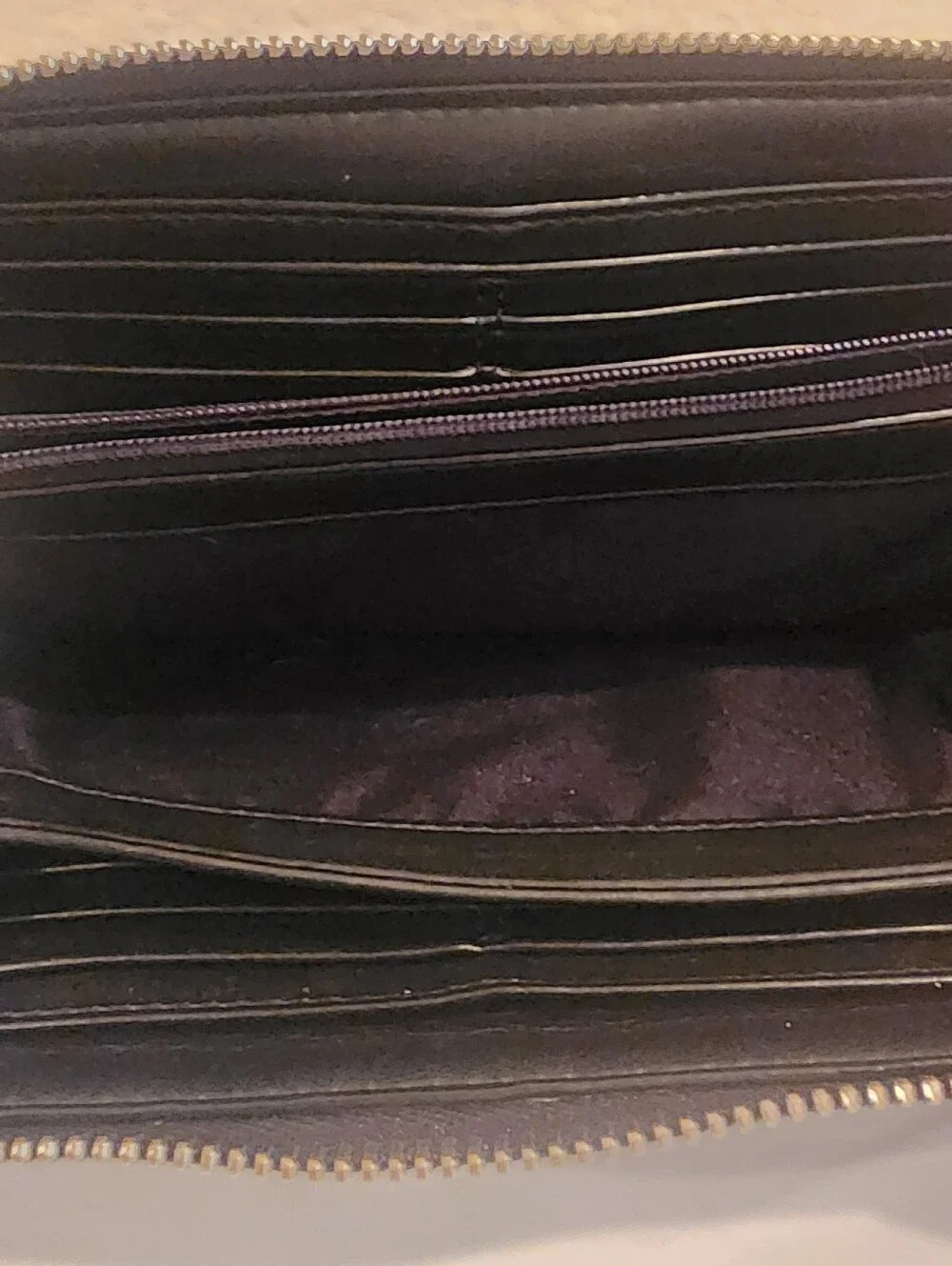 Authentic Coach Soho Signature Buckle Accordion Zip Wallet Black